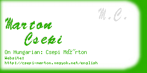 marton csepi business card